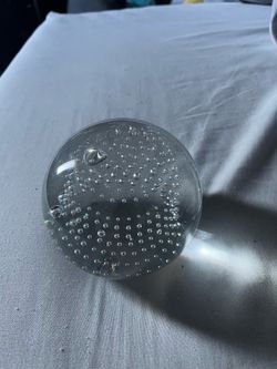 Clear paperweight