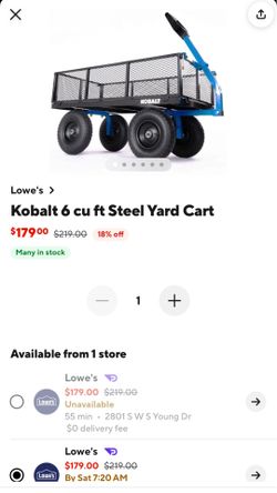 Kobalt Steel Yard Cart