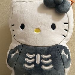 hello kitty skeleton pillow