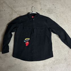 SUPREME Black Corduroy Collard Dress Shirt