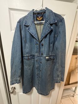 Vintage Harley Davidson Denim Duster Coat(Y2K)