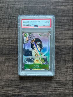 2025 ONE PIECE TASHIGI #031 ALTERNATE ART PSA 10