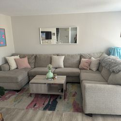 Grey Large Sectional Couch