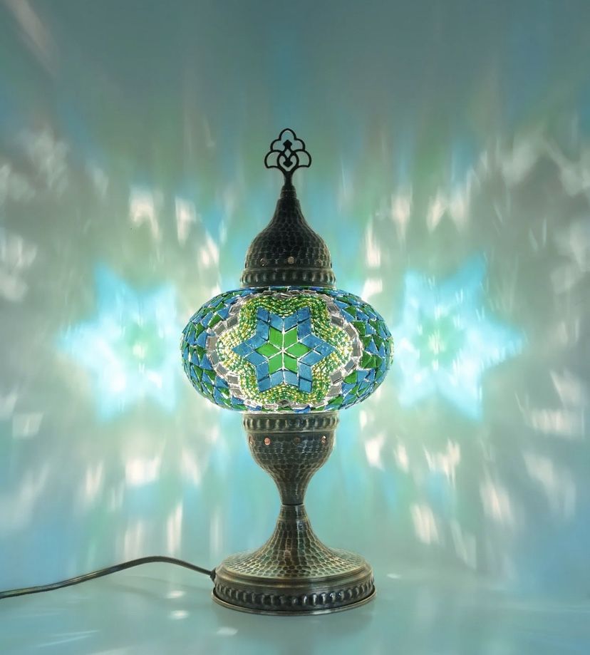 Handmade Turkish Table Lamp Mosaic Glass
