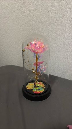 Galaxy Rose in Glass Dome