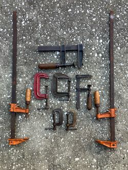 Set of Eight C-Clamps