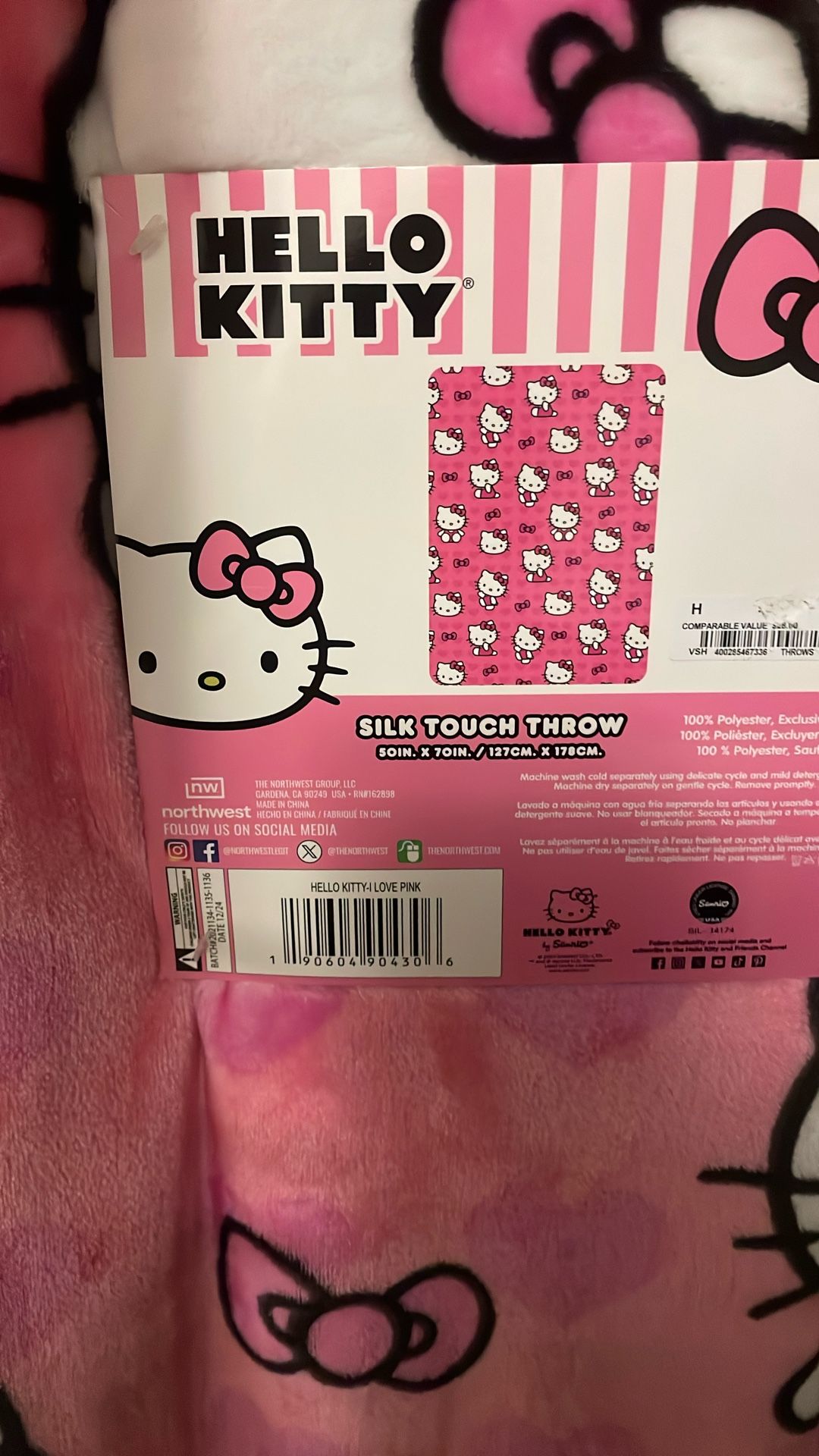 Pink Hello Kitty Blanket