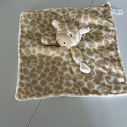 Carters Giraffe Print Plush Brown Baby Lovey Security Blanket 14 Inch