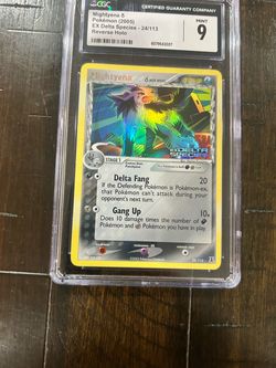 Mightyena Reverse Holo 24/113 EX Delta Species STAMP ENG 2005 CGC 9 Rare 🔄🔄🔄