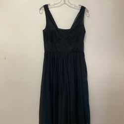 Women’s BANANA REPUBLIC 100% cotton black slip lined dress with adjustable straps… Size 8