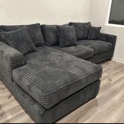 Brand New Super Comfy Plush Corduroy Sectional Set 