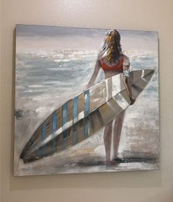 Surfing painting