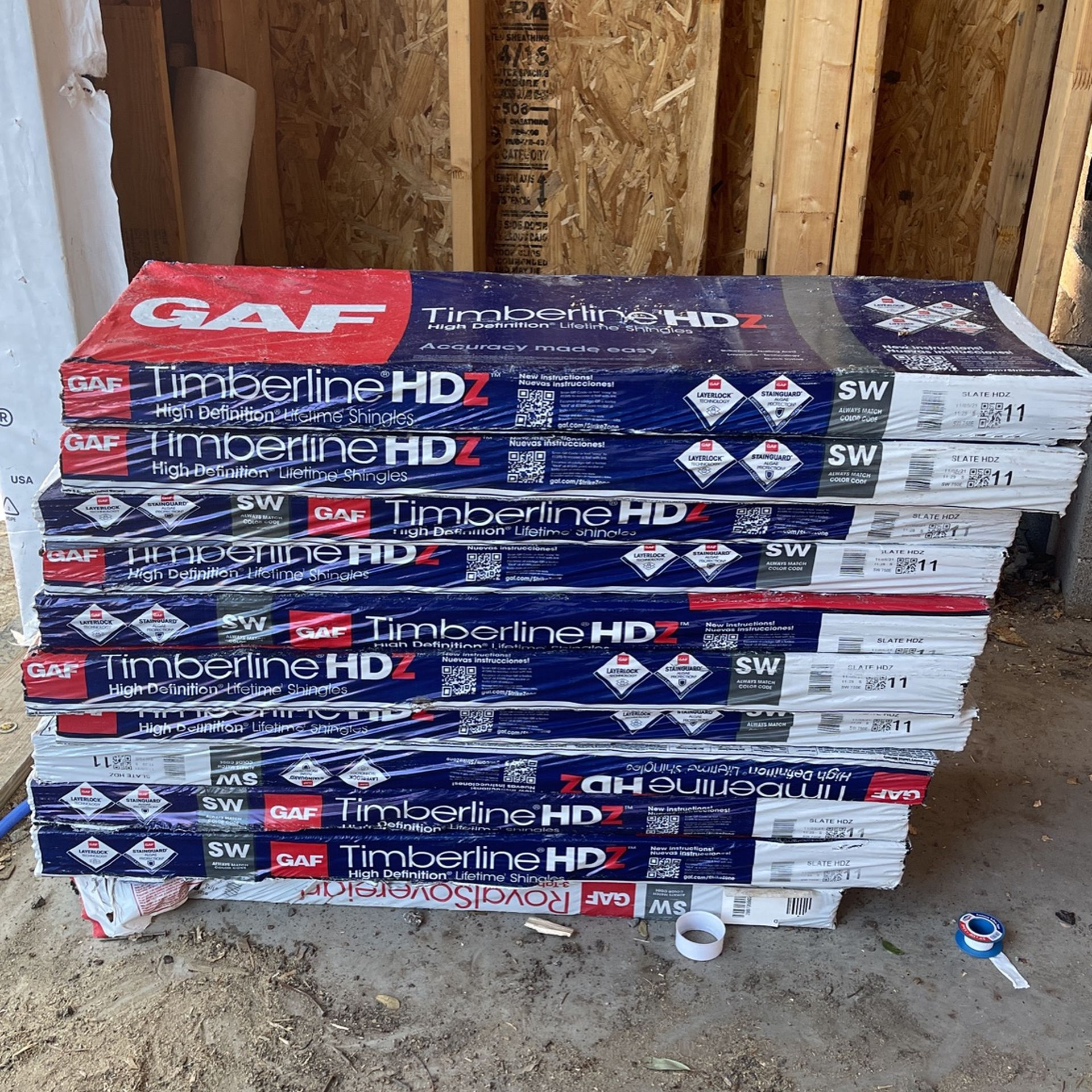 GAF Timberline HDZ Shingles - Slate color