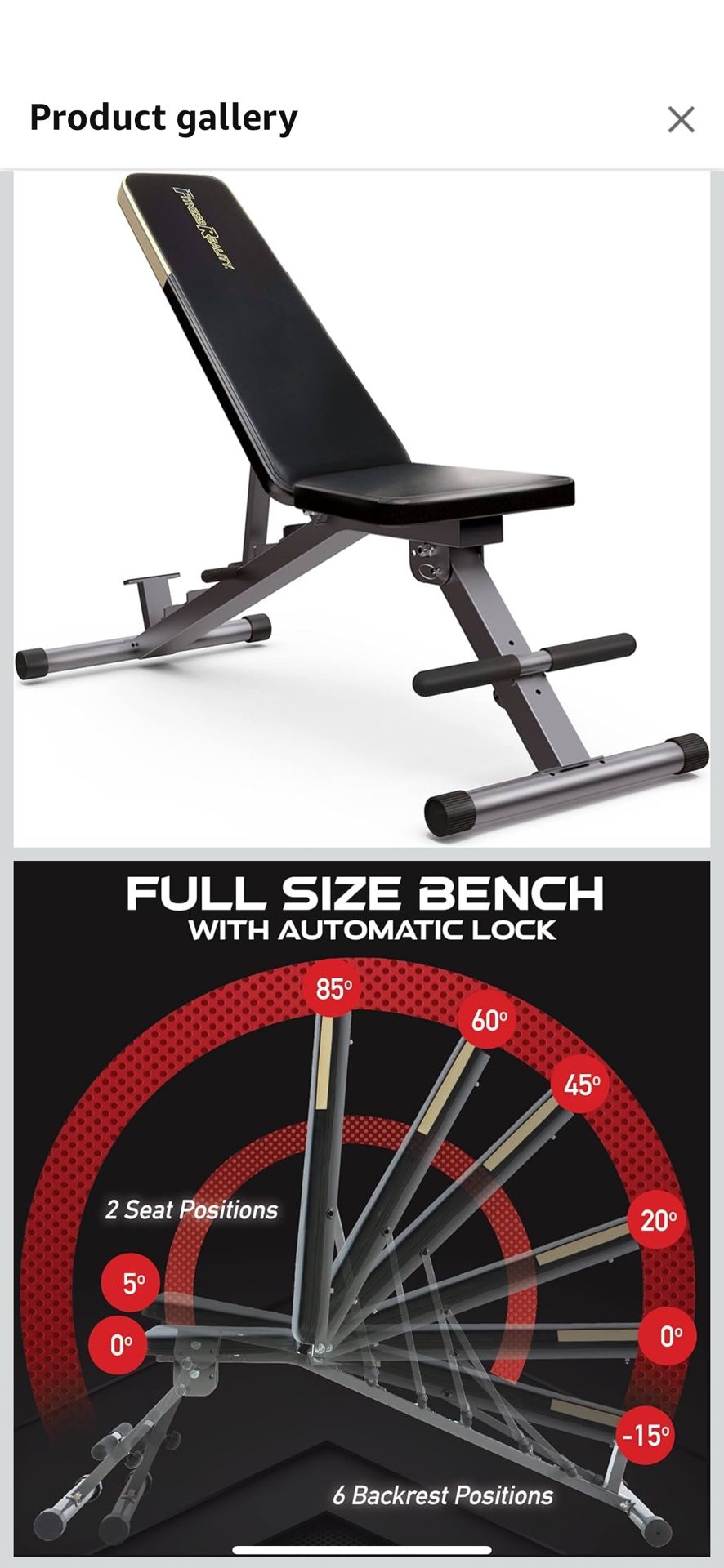Foldable Adjustable Weight Bench – Incline/Decline Strength Training, 800 lb Capacity, Home Gym Use
