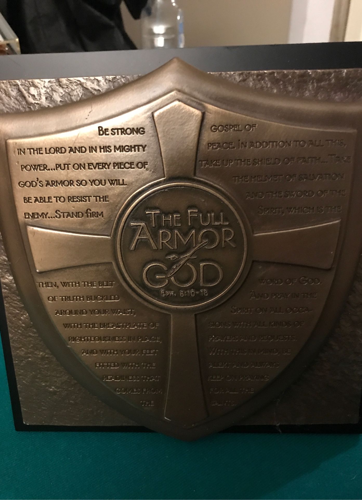 Armor of God sculpture plaque Christian