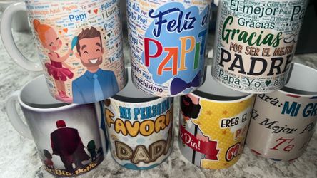 Tazas y cajas para el día del papá