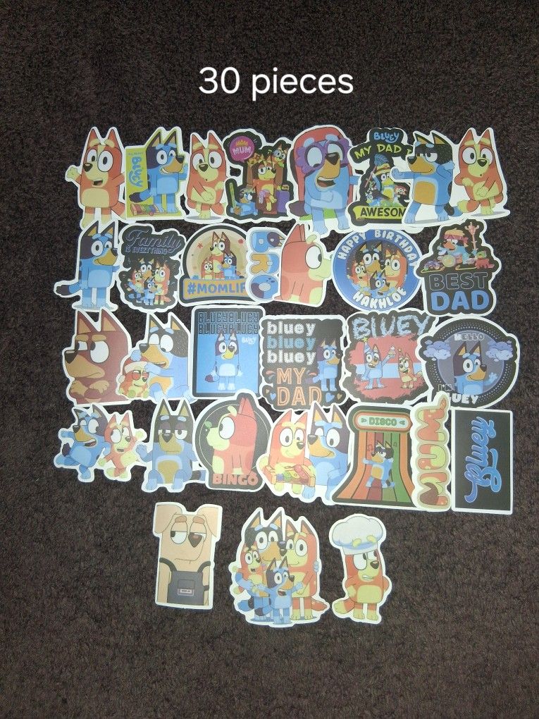 Bluey 30 Piece Stickers $5 For All