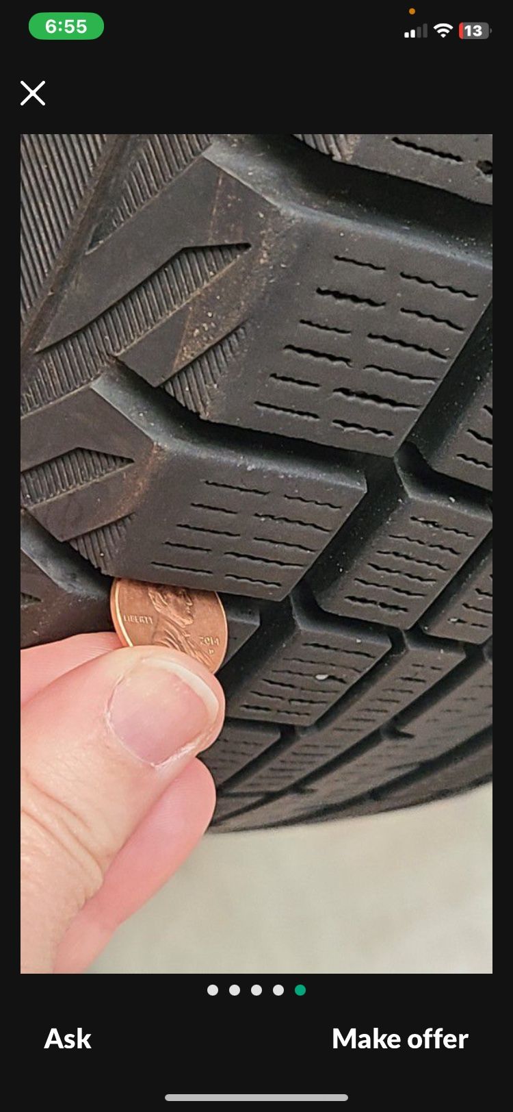 215/50R17 Winter Tires.