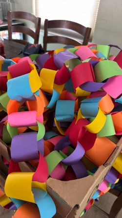 Handmade colorful garland