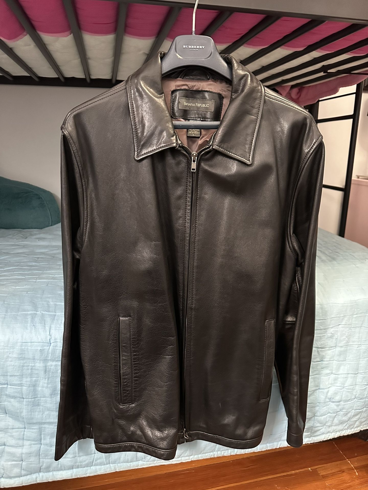 Men’s Leather Jacket Vintage Banana Republic Size Large