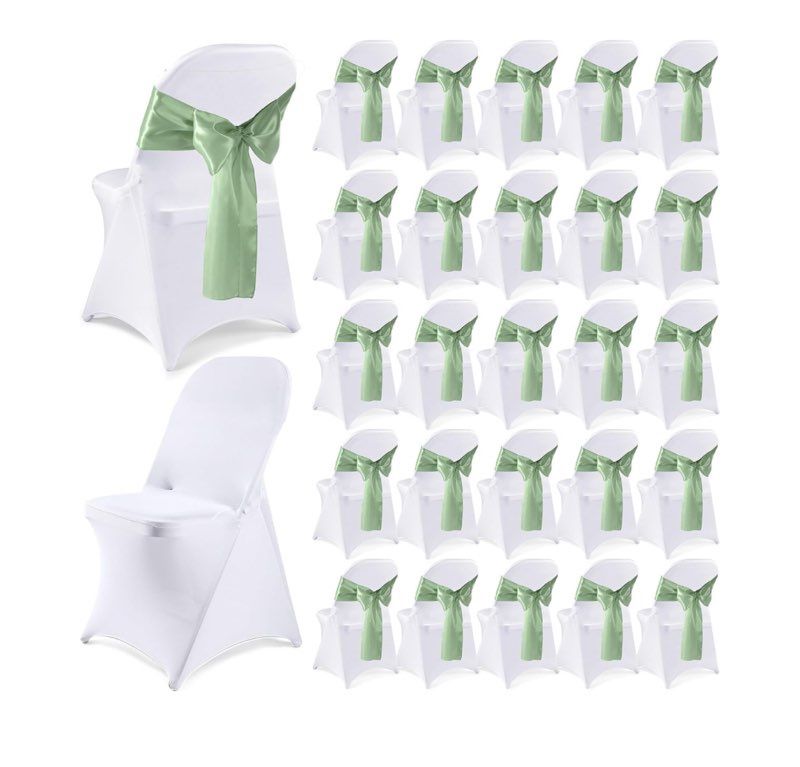 100 Pcs Folding Chair Cover Set(Jh2606D）