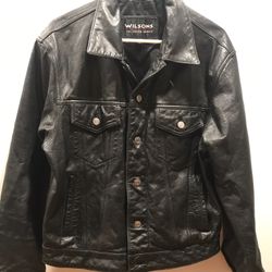 Leather Bomber-type Jacket