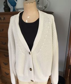 Time and Tru Cream Colored Cardigan, Size  XXL (20)