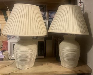 like New Two Beige Lamps