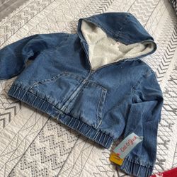 Cat And Jack Fleece Jean Jacket Size 8