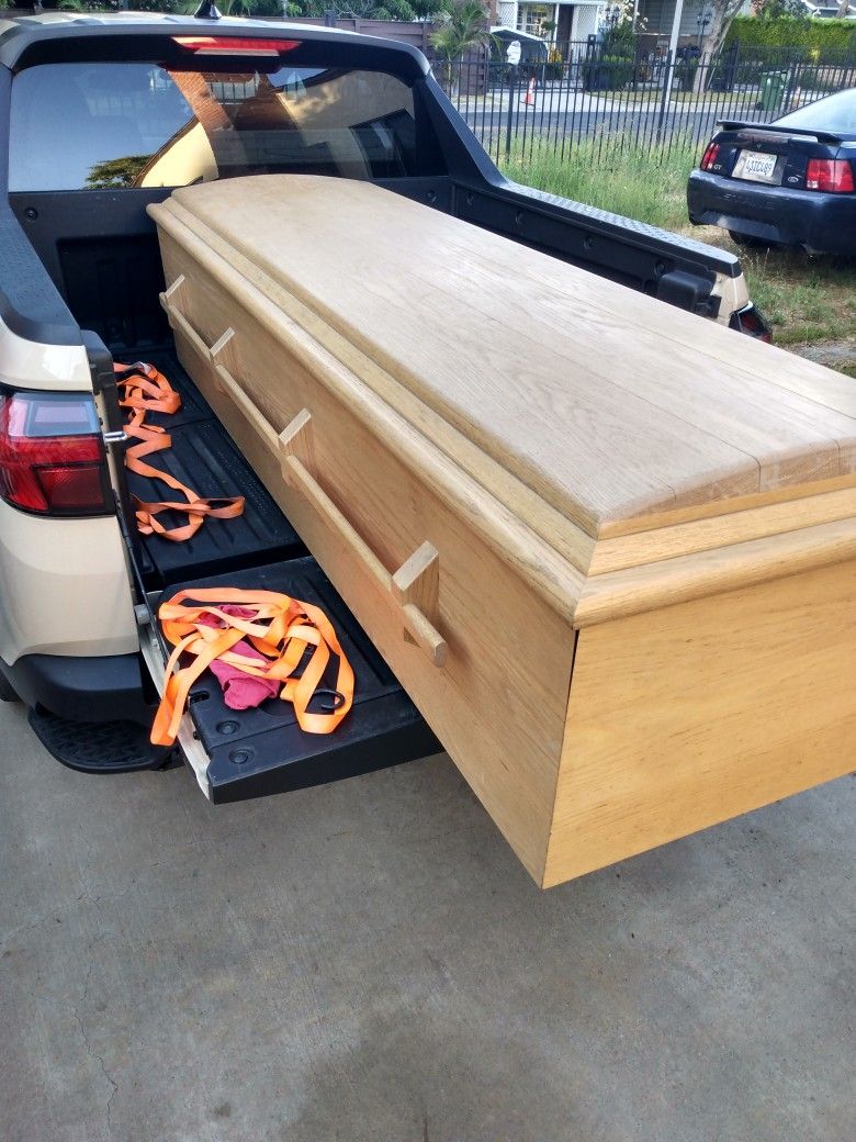 Casket Coffin used as a prop in a movie oakwood