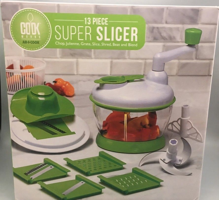Cook Works 13 Piece SUPER SLICER Prep Spin Whip Chop (Brand New)