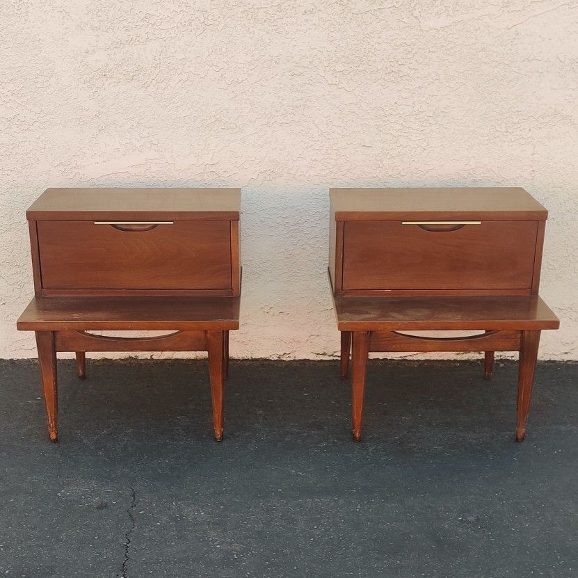 Mid Century Modern Matching Nightstands Bedside Tables Kent Coffey