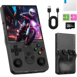 Retro Handheld Game Console,4.0 Inch Full-Lamination IPS Screen Retro Gaming Console,Linux System,Built-in 64GB Memory Retro Game Console,Portable Arc