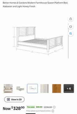 Queen bed frame white