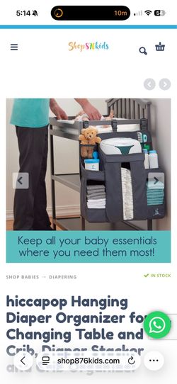 Hanging diaper organizer