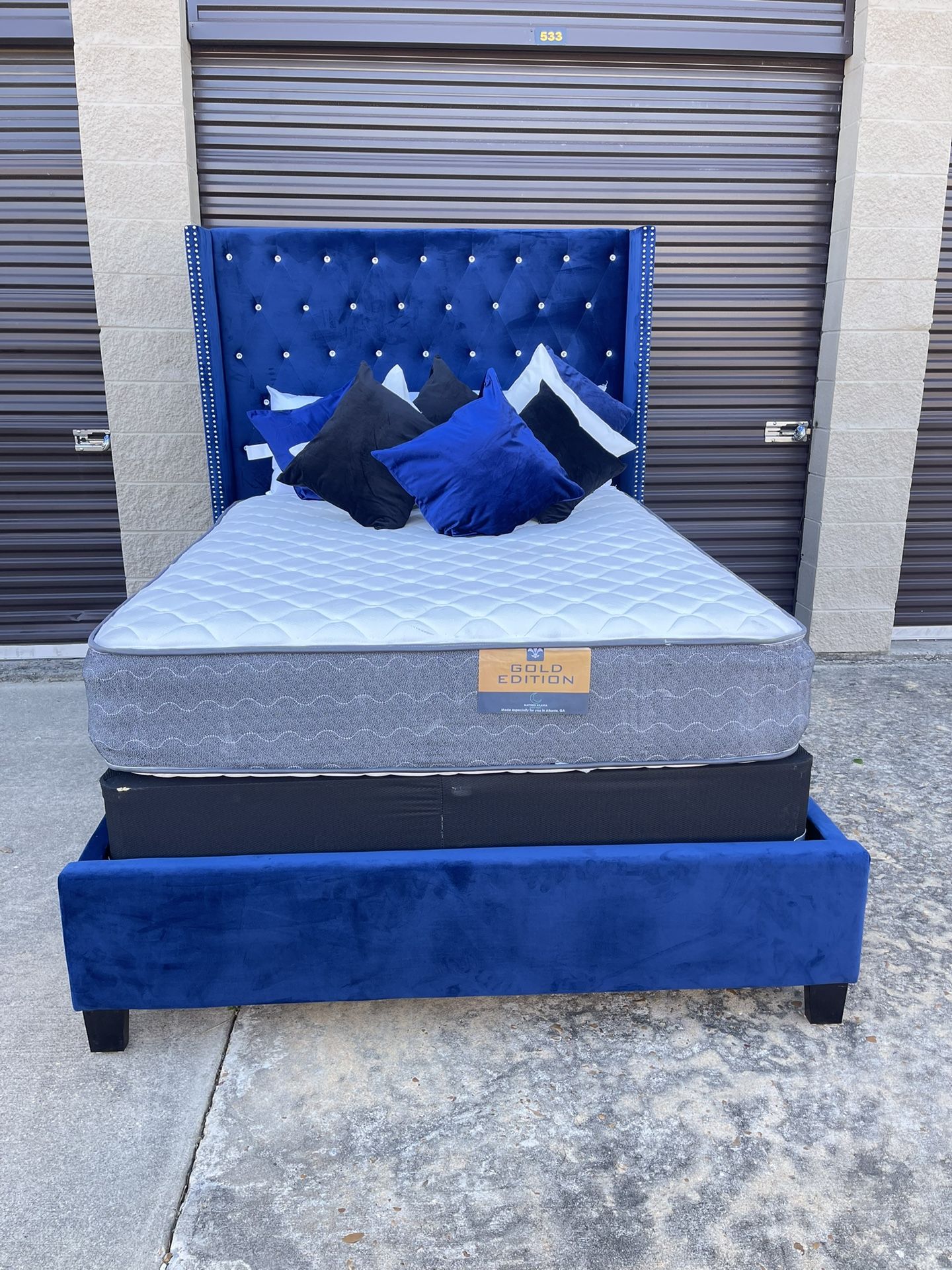 Blue Queen Bed