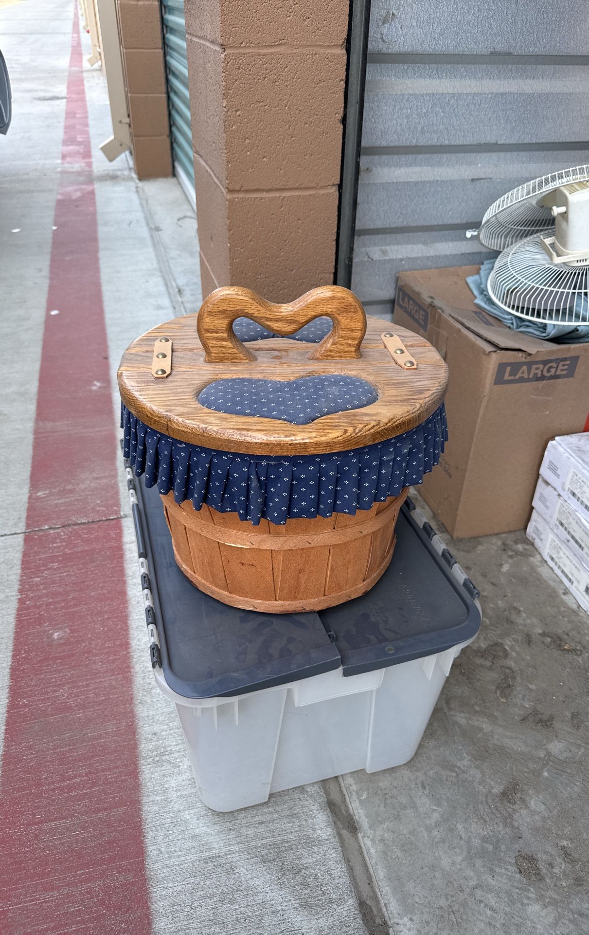 Heart Shaped Sewing Basket