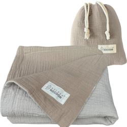 .E-M-F Blanket - Organic Cotton Crepe with EcoMesh™ Fara-Day Silver Liner - Travel Size with Bag - 31x35 in (79x89cm) - Ideal for Everyday 5 G, B T, S