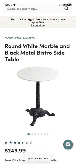 Marble Bistro Table