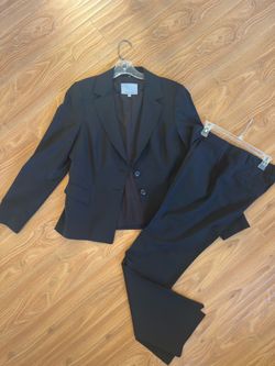 Classiques Entier women’s Black Matching Suit Mid Rise Pants Trousers Blazer