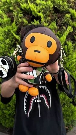 BAPE Baby Milo x Adidas Soccer Plush Bag / Crossbody 🔥⚽️