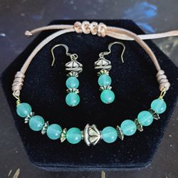 Jewelry- Green Aventurine  Bracelet Set
