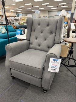 Sydney Push Back Reclining Charcoal Grey