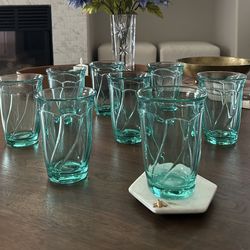 Sweet Swirl-Aqua by NORITAKE Set Of 8 Highball Glasses