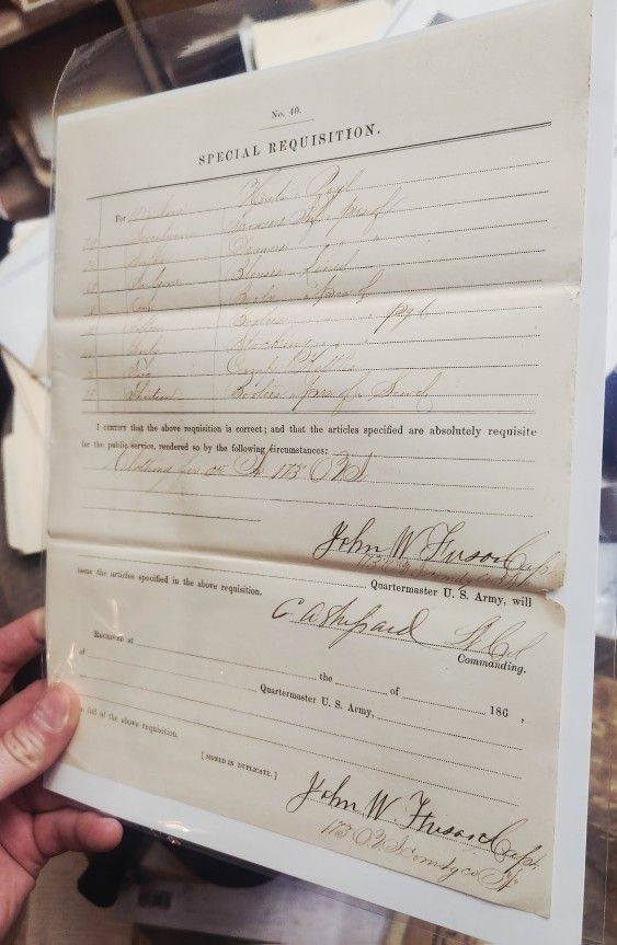 1865 Civil War Document 173rd Ohio
