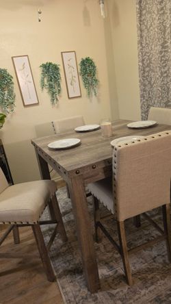 Kitchen table farmhouse and 4 chairs