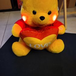 Winnie The Pooh Singing valentine's stuffy.