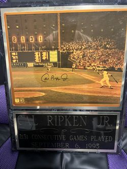 Cal Ripken Jr Plaque
