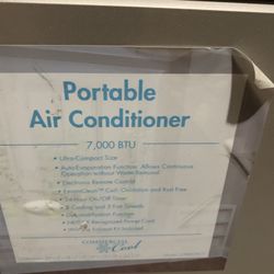 Commerce Cool Portable Air Conditioner 7,000 Btu With Remote Control 