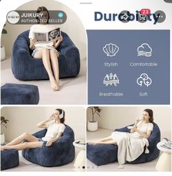 Giant Big Bean Chair With Ottoman